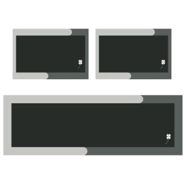 Imagem de Kit 3 Peças Tapete Cozinha Antiderrapante Estampado Lavável Secagem Rápida Moderno(Jogo 3 pçs,TPCOZ1354)