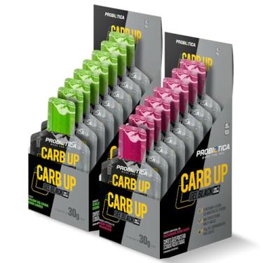 Imagem de 2x Carb Up Gel Black Display C/10 Sachês Cada - Probióticaa - Repositor de Energia (2 Caixas, Caldo de Cana/Guarana com Açai)