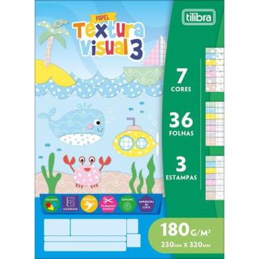 Imagem de Álbum Colado Ao Alto Textura Visual 3 36F - Aprender, Brincar E Colori