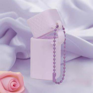 Imagem de Bolsa de silicone para batom, bolsa portátil para armazenamento de brilho labial, bolsas de cosméticos para mulheres e viagens, Roxa, Tendência