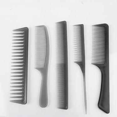 Imagem de Conjunto de pincéis de pente de cabelo, 5 peças, conjunto de maquiagem grande para uso doméstico, pente portátil, suprimentos de cabeleireiro para homens e mulheres (cinza)