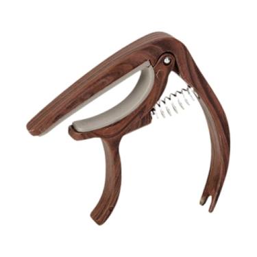 Imagem de menolana Afinador de Capotraste para Guitarra de Madeira, Ajuste Fácil de Tom, Grampo de Troca Rápida Multifuncional Profissional, Chave de Gatilho para, Grão de Madeira Profundo