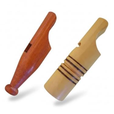 Imagem de Apito Inhambu Açu 05 + Apito jacutinga 24 Pios em madeira profissionais