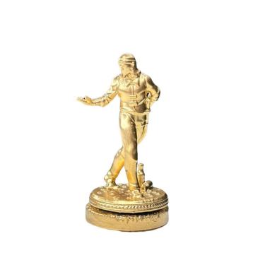 Imagem de Miniatura Religiosa Orixás E Guias Em Resina 3D Dourada 5 Cm