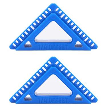 Imagem de QANYEGN 2 pçs porta e janela embalagem revelar ferramentas, guarnição de plástico revelar ferramenta para trabalhar madeira 1/4 3/16 offset 1/8 Polegada intervalo azul
