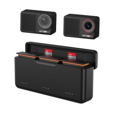 Imagem de Carregador de bateria para DJI Action 5 Pro/OSMO 360 Triple Slot PD 30W, capa de carregamento rápido com cabo tipo C, capa totalmente compatível com bateria Action 5 Pro (DJI 5Pro/OSMO 360)