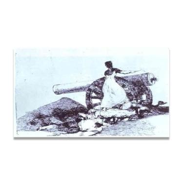 Imagem de Impressão em tela romântica espanhola The SameFrancisco De Goya - Obra-prima do influente pintor romântico 20 x 28 cm emoldurado