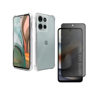 Imagem de Capa Case Capinha Anti Impacto Para Motorola Moto G56 Película 3D Priv