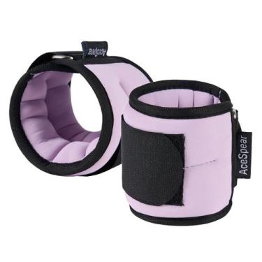 Imagem de Par de pesos de tornozelo AceSpear 4 libras, roxo ajustável