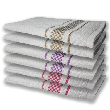 Imagem de 6 Panos De Prato Atoalhado Felpudo Premium Mr+Rs+Rx