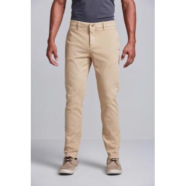 Imagem de Calça Sarja Slim Fit - Khaki - Highstil, Khaki, 42