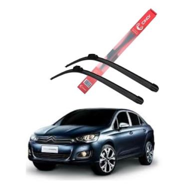 Imagem de Jogo Palheta Limpador De Parabrisa C4 Lounge 2014 2015 2016 2017 2018 2019 2020 Encaixe específico