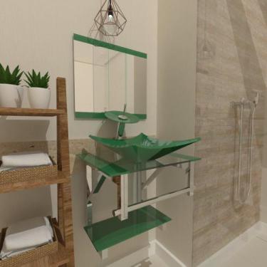 Imagem de Gabinete de Vidro 45cm para banheiro Escócia - EKASA, Verde