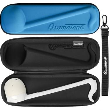 Imagem de Otamatone Capa Rígida Oficial Para Instrumento Musical (Regular - 10,7"), Sintetizador De Brinquedo, Interior Protetor Suave Com Alça Logotipo (Azul)