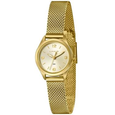 Imagem de Relógio Lince Feminino Ref: Lrgh271l25 C2kx Casual Mesh Dourado