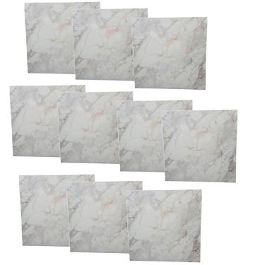 Imagem de Placa Adesiva  Marmore 3D Kit 10 uni Papel de Parede Autocolante Obra Reforma Casa Banheiro Cozinha Ambiente Decoraçao