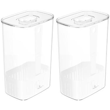 Imagem de 2X Pote Temperos 2,3L Organizador Geladeira Ou Clear Fresh