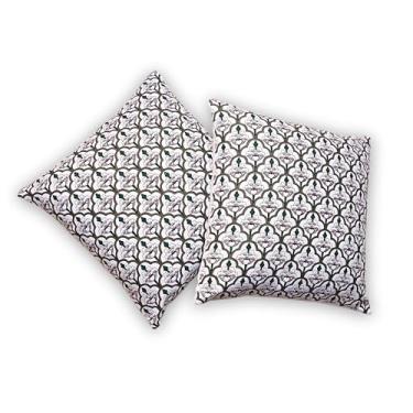 Imagem de 100% algodão mobiliário doméstico, capa de almofada 40,6 x 40,6 cm forro cinza flor branca conjunto de 2 capas de almofada para sala de estar, cama, sofá, sofá I capas de almofada decorativas com