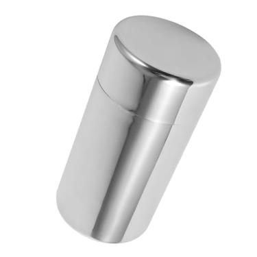 Imagem de Luqeeg Lata de chá Redonda de Aço Inoxidável, Tampa Apertada para Armazenamento de Açúcar, café e chá, Recipientes de Alimentos para Viagem (24x24x0,8 pol.)