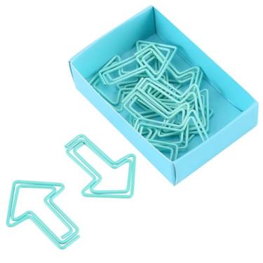Imagem de 12 peças clipes de papel em forma de seta com caixa, clipes de papel engraçados fofos marcadores de livro clipes de planejador para materiais de escritório divertidos presentes escolares decoração de