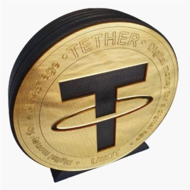 Imagem de Criptomoeda 3D Tether(USDT) Decorativa 16CM - By Hands