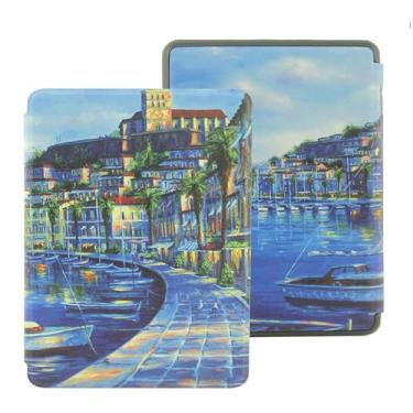 Imagem de Akacy Capa com função auto despertar/hibernar/à prova d'água para Kindle (10ª geração, modelo: J9G29R, lançado em 2019) 15 cm pintado com alça (9)