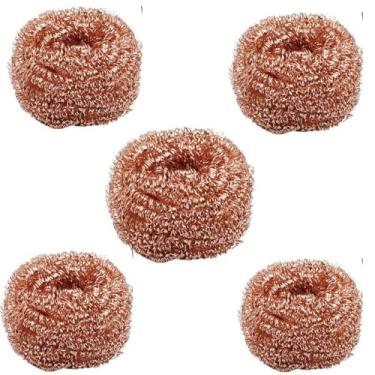 Imagem de 5 Esponjas Metalicas para Limpar ponta de Ferro Solda e estação de solda