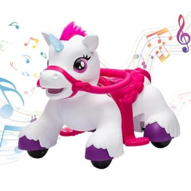 Imagem de Mini Carrinho Unicornio Elétrico Infantil 6v Interativo Som - ZIPPY TO
