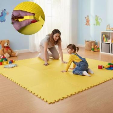Imagem de Kit 10 Placa EVA 50x50 10mm Tapete Tatame Manta Borracha Piso Emborrac