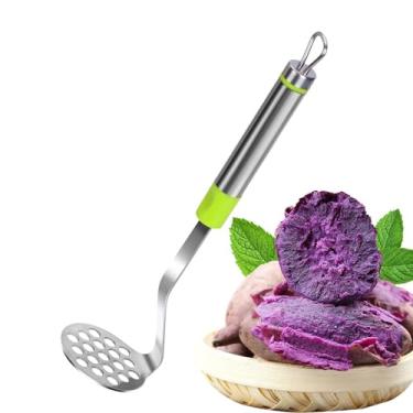 Imagem de Shakven Espremedor de batatas | Espremedor de batatas em aço inoxidável - Ferramenta de cozinha espremedor resistente com alça antiderrapante para batata doce, feijão, legumes, abacate