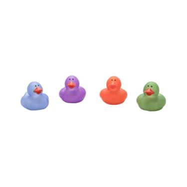 Imagem de Conjunto de 4 Patos de Banho Termossensíveis, Brinquedos para Bebês, Múltiplas Cores, Borracha Macia