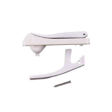 Imagem de SeDeplacer 82DL0100 Dobradiça esquerda de batente branco com alavanca de bloqueio compatível com arquiteto, designer, estilo de vida, Proline, série 450 Windows de 2000 a corrente, serve apenas para