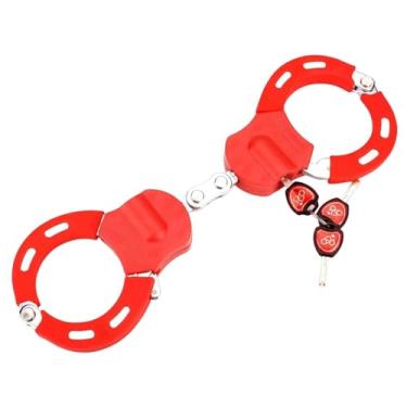 Imagem de Shakven Corrente de bloqueio de bicicletas de algema, bloqueio de algema de motocicleta - Fechadura de corrente antifurto resistente com chave - Cadeado de corrente de scooter elétrico robusto para