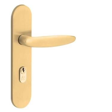 Imagem de Fechadura Design Otto Externa 55mm Espelho Latão Acetinado Lockwell