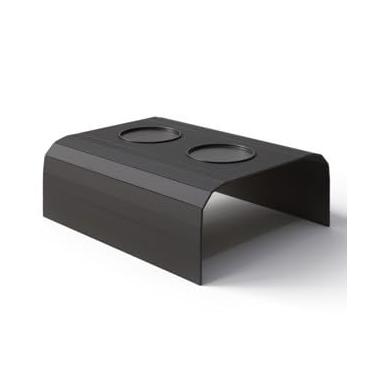 Imagem de Esteira para Braço de Sofá com Porta Copos e Suporte para Controle - Apoio para Bebidas e Organizador 40x28,5cm(1 SIMPLES PRETO)