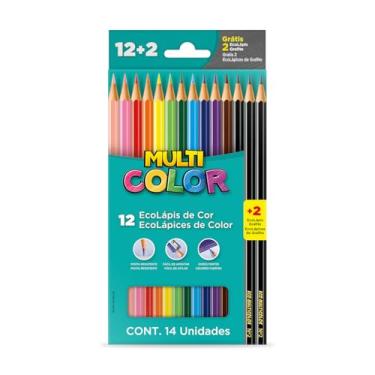 Imagem de Lápis de COR Sextavado Multicolor ECO 12 Cores + 2LP
