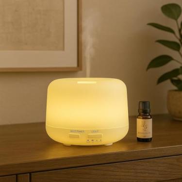Imagem de Aromatizador Umidificador e Difusor de Ar Ultrassônico 300ml com LED 7 Cores para Aromaterapia e Ambiente visite nossa loja Leo Top Store
