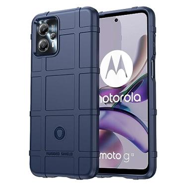Imagem de IDEWEI Capa adequada para Moto G73. Fibra de carbono refinada, anti-queda, anti-impressão digital, proteção total, capa para Moto G73