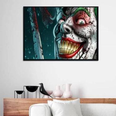 Imagem de Quadro Decorativo Artístico Coringa Sorrindo 34X23Cm Moldura - Quadros