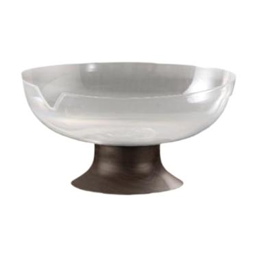 Imagem de DimyFew Fruteira com pedestal, suporte para frutas, tigelas decorativas para de hotel ou restaurante, Branco