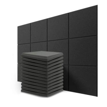 Imagem de Kit 10 Placas Espumas Acústicas Lisas 30x30cm Espessura de 4cm