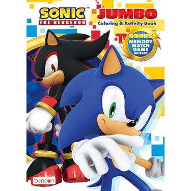 Imagem de Livro de colorir Sonic The Hedgehog | Livro de colorir Sonic | Livro de atividades jumbo | Bônus de jogo Sonic Memory Match | Multicolorido