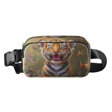 Imagem de CEBUGI Pochetes de caminhada para homens e mulheres, borboletas de animais, modernas, resistentes à água, com cinto ajustável para treino, viagem, corrida