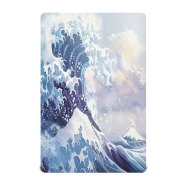 Imagem de xigua Lençol de berço ondulado para meninas e meninos, macio e respirável, adequado para berço padrão e cama infantil 71 x 132 cm