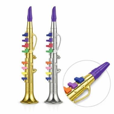 Imagem de Saxofone Infantil Com 8 Teclas Brinquedo Musical Educativo - A Casa da