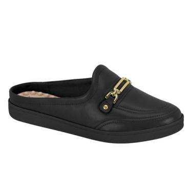 Imagem de Mule Modare Feminino Sapato Casual Pingente Dourado 7363.135 Cor:Preto