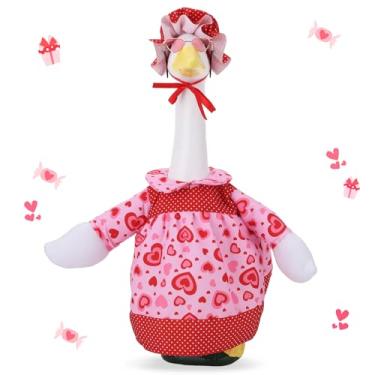 Imagem de ZhouBoat Valentine‘s Day Goose Outfit 23 Inch Goose Heart Clothes Costume for Porch Garden Yard Decor