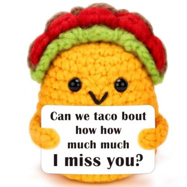 Imagem de Mini Gifts for Him Her Couple Valentine’s Day Handmade Crochet Taco Romantic Anniversary Humor Gift for Women Men Husband Wife Boyfriend Girlfriend Long Distance Relationship Birthday Taco Tuesday