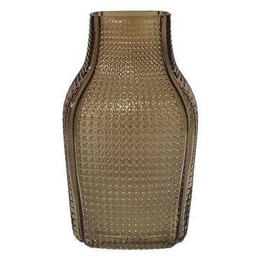 Imagem de VASO DECORATIVO EM VIDRO - MARROM - 16X16X26.5CM