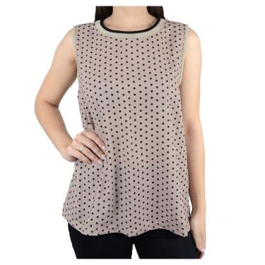 Imagem de Regata Feminina Gatos e Atos Vis Up Poa Bege - G2356-Feminino